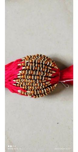 Multicolor Cotton Gemstone Beads Rakhi, Technics : Hand Made