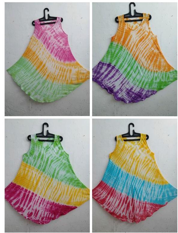 Buyer demand Reyon Tie dye umbrella dress, Size : Free size
