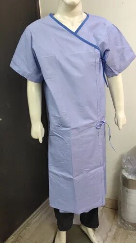 Round Polyester Cotton Patient Gown, Size : Free Size
