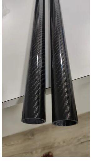 Epoxy Resin Carbon Fiber Tubes, Color : Black