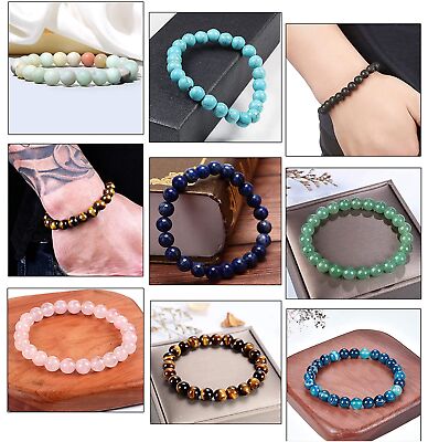 Raw Natural Stone Beads Round Crystal Bracelets, For Healing Reiki, Purity : 100%