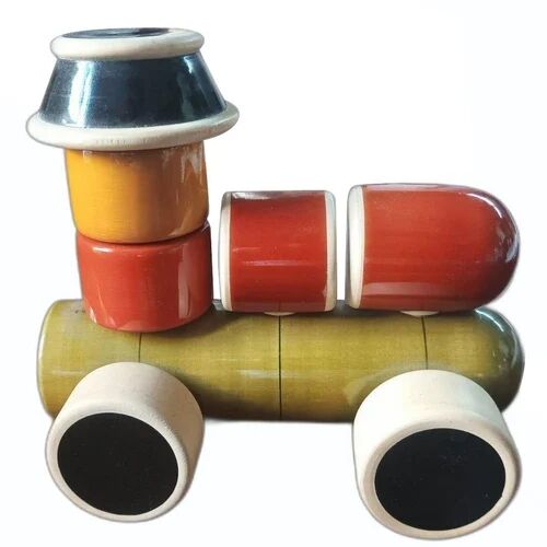 Wooden Decorative Train, Color : Black, White, Green, Red, Yellow