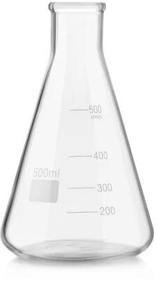 Conical Glass Flask, Color : Transparent