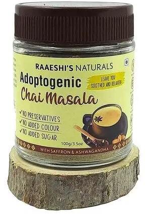 Raaeshi\'s Naturals Adoptogenic Chai Masala, Packaging Size : 100g