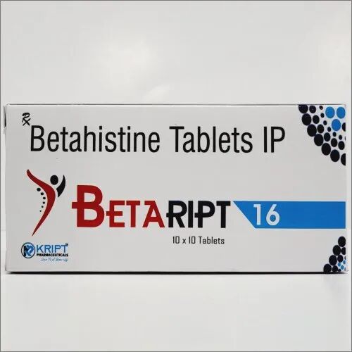 Betaript 16 Betahistine Tablet, Packaging Type : Alu Alu
