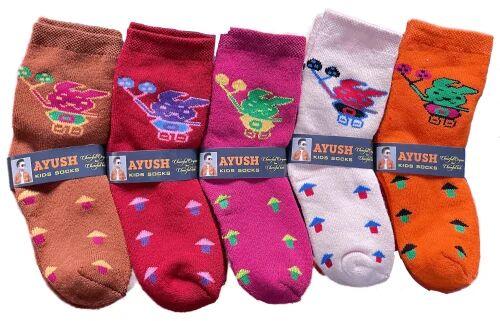 Ayush Printed Kids Terry Socks, Size : Medium, Small, Large