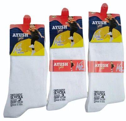 Ayush Gold Plain School Socks, Size : Small, Medium, Large