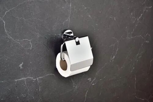 Round Chrome Brass Toilet Paper Holder
