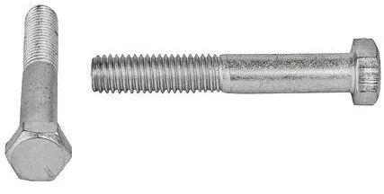 Stainless Steel Hex Head Machine Bolt, Color : Silver