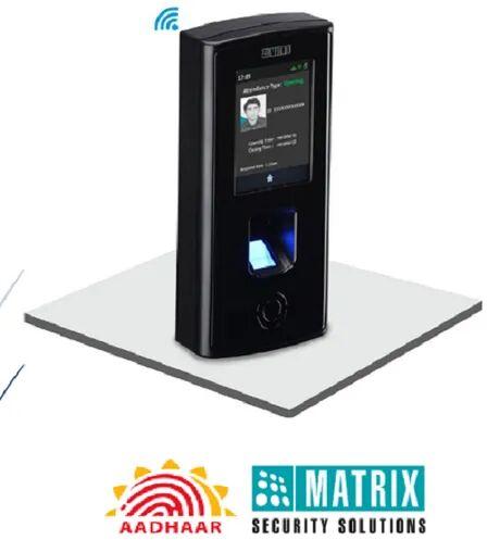 Matrix Aadhaar Biometric Attendance System, Color : Black
