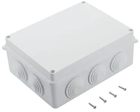 White PVC Waterproof Junction Box, for Electrical Fittings, Shape : Square, Rectangular