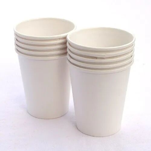 Plain Recyclable Paper Cup, Color : White