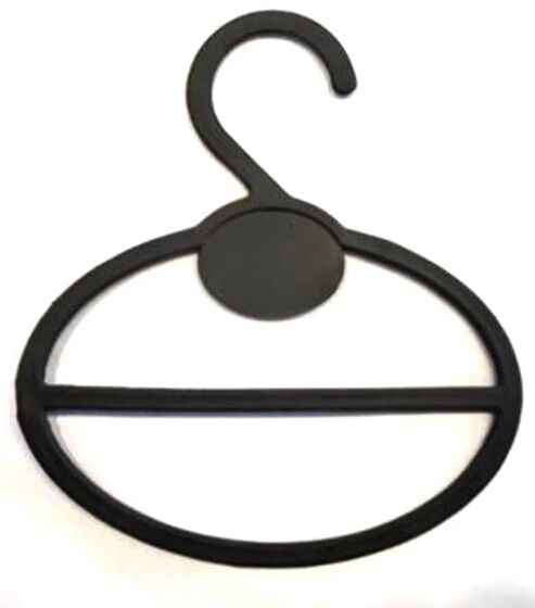 Black Plastic Scarf Hanger, Shape : Round