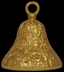Brass Design Hanging Bell, Color : Golden