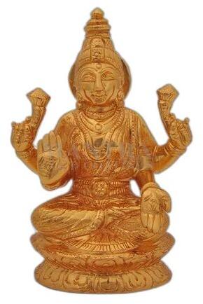 Gold Plated Lakshmi Statue