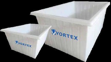 White Vortex Hard Processing Container, for Industrial Use, Shape : Square