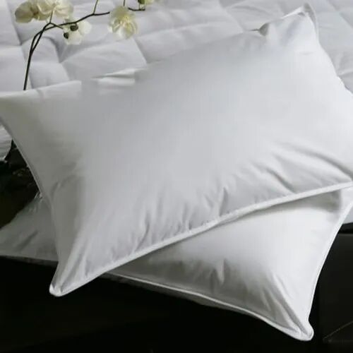 Rectangular Cotton(Outer) White Bed Pillow