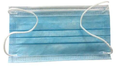 Non Woven 3 Ply Face Mask, for Surgical, Color : Blue