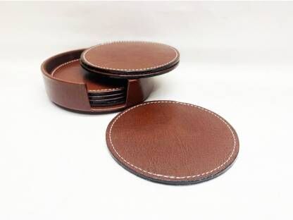 Leatherette Coasters Set