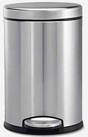 Plain Stainless Steel Pedal Garbage Bin, Size : 5 Liter