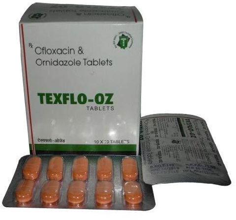 TEXAS ofloxacin ornidazole tablets, Packaging Size : 10x10