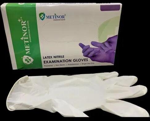 Latex Nitrile Examination Gloves, Color : White