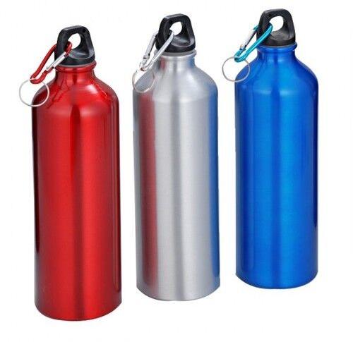 Plain stainless steel water bottle, Color : Red, Silver Blue