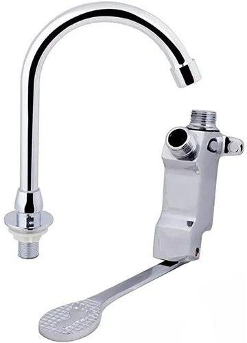 Foot operated Tap, Color : Silver