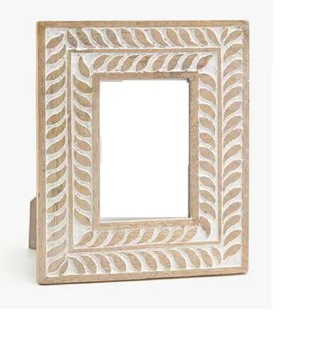 White  Wooden Carved Picture Frame