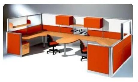 Plywood Computer Workstations, Color : Orange