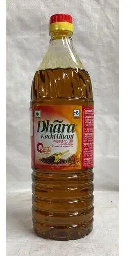 Dhara Kacchi Ghani Mustard Oil Bottle