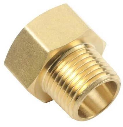 DIJ HEXAGON BRASS MALE FEMALE ADAPTOR, Color : GOLD