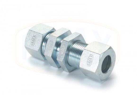 High Pressure MS hydraulic bulkhead fitting, for Industrial Use, Size : 1/2Inch, 1inch, 3/4Inch