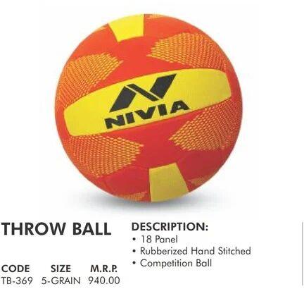 Rubber Synthetic Nivia Throw Ball, Size : 4