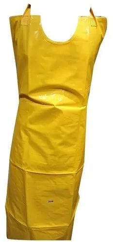 Plain Yellow PVC Apron, Size : M