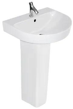 Ceramic Pedestal Wash Basin, Color : White