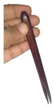 Polished Wooden Stick Fork, Color : Brown