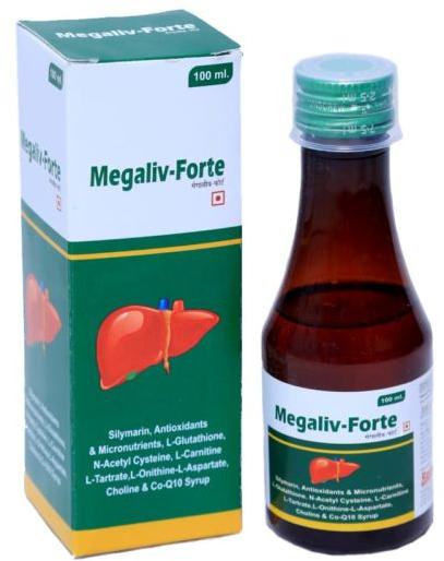100ml Megaliv Forte Syrup, Packaging Type : Plastic Bottle