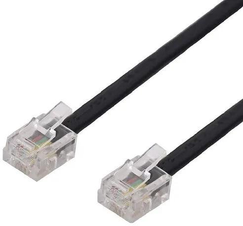 Telephone Landline Extension Cord Cable, Color : Black