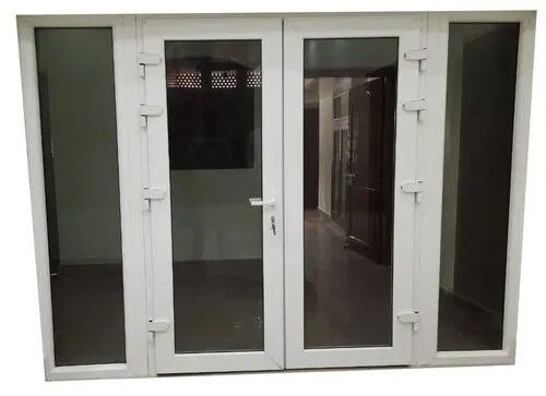 UPVC Hinged Glass Door, Frame Color : White