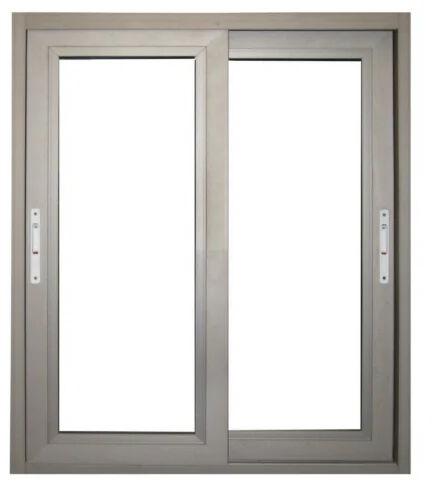 Rectangular Aluminium Aluminum Sliding Window, for Home, Hotel, Frame Color : Silver