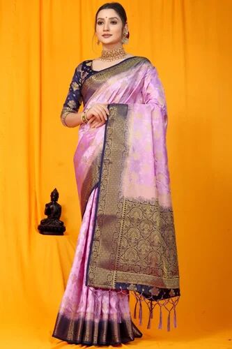 Embroidered Banarasi Silk Saree, Occasion : Wedding Wear