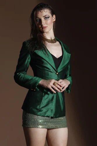 Artier Astelle Silk Blazer Jacket, Size : All Sizes