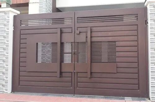 Hinged Mild Steel Gate, Size : Customized