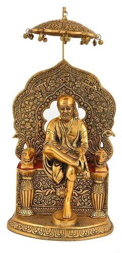 Gold Plated Sai Baba Statue, Color : Golden