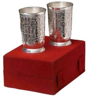 Metal Silver Glass Set, for Home, Packaging Type : Velvet Box