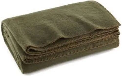 Plain wool Army Blankets, Color : olive green