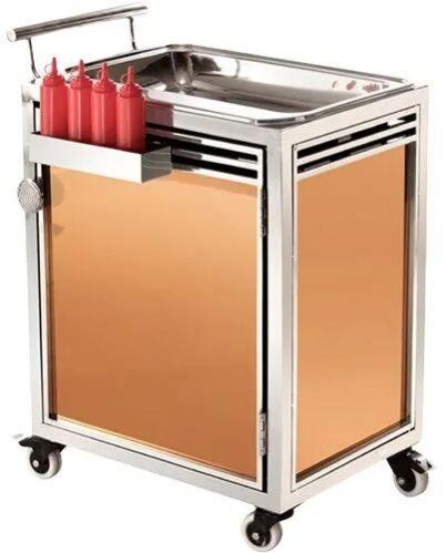 Stainless Steel Serving Trolley