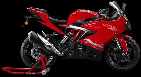 Red TVS Motorcycle
