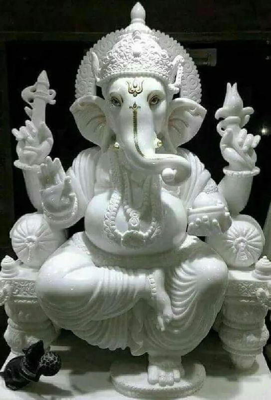 Marble Ganesh Murti, Color : White